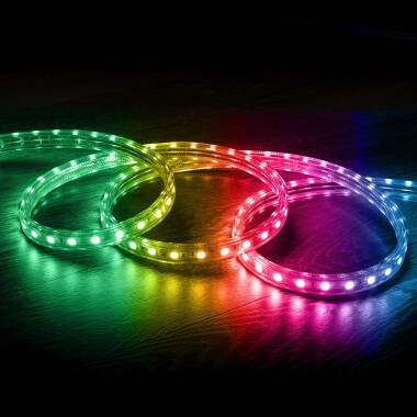 Image de Ruban LED 220V AC 60LED/m RGB IP65 sur Mesure Largeur 16mm Coupe tous les 100cm