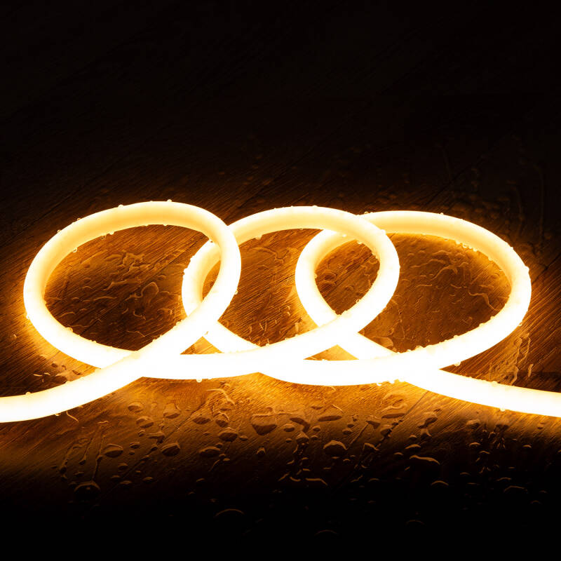 Image of 220V LED Neon Strip Dimmable Round SFLEX14 8W/m Cut at Every 100cm IP65 Custom Length