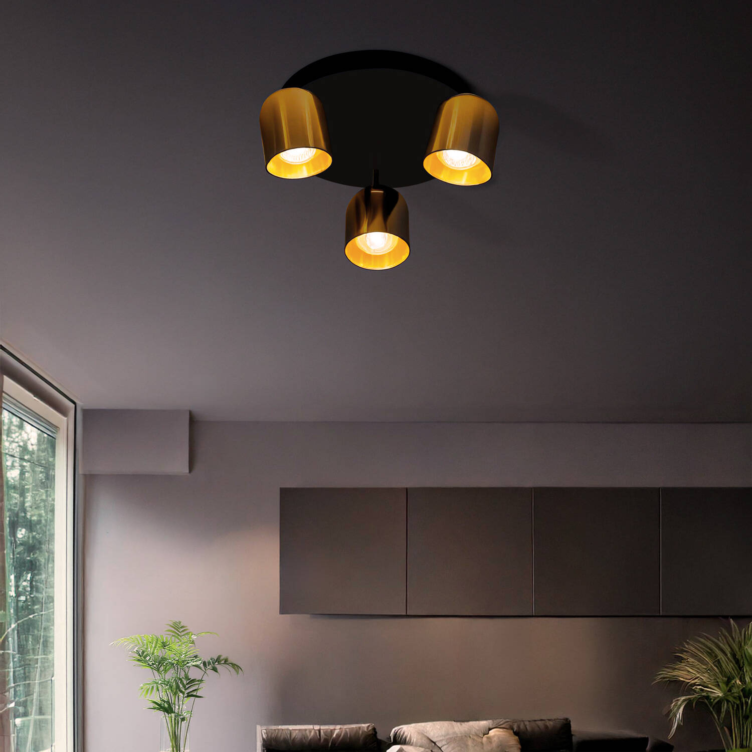 Lampa Sufitowa z Aluminium Caleb 3-Pkt - widok 2