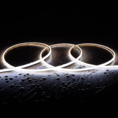 5m 24V LED Strip COB 385LED/m 10W/m 1000lm/m 7mm Wide Super Narrow Cut at Every 4cm IP65 CRI90
