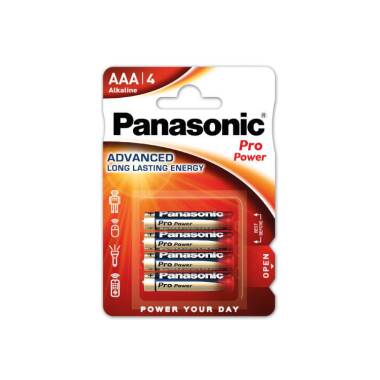 Blister 4 Alkaline-Batterien 1,5V PANASONIC AAA LR03PPG/4BP Pro Power