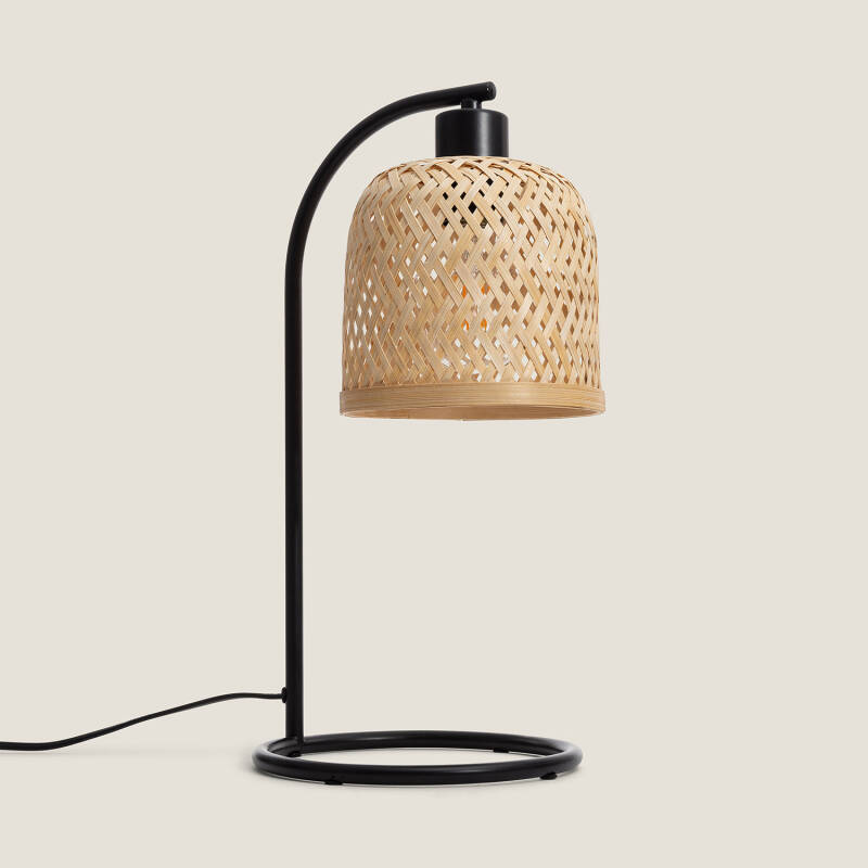 Image de Lampe à Poser Métal et Bambou Adola