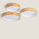 Image de Plafonnier LED Rond Bois 15W CCT Sélectionnable Dari Ø370 mm