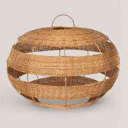 Product Oblate Bulang Rattan Pendant Lamp Shade ILUZZIA Ø800 mm