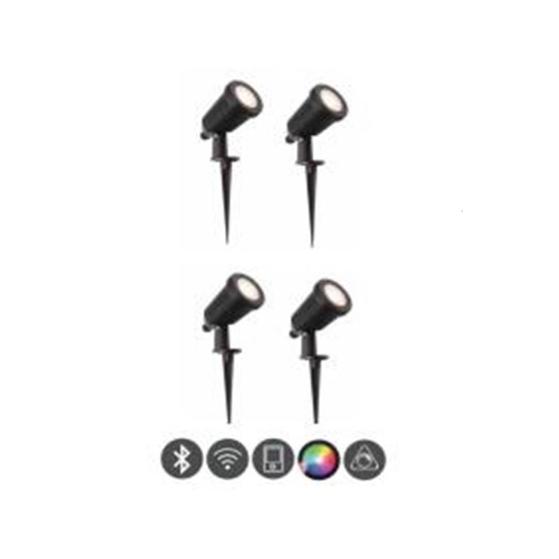 Image of Pack of 4 EasyFit 12V 2W Minden Outdoor Spotlights with Spike 