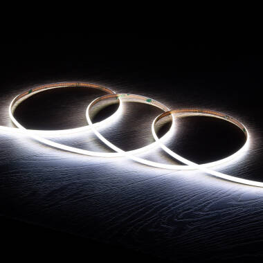 5m 24V LED Strip COB 385LED/m 10W/m 1000lm/m 5mm Wide Super Narrow Cut at Every 4cm IP20 CRI90