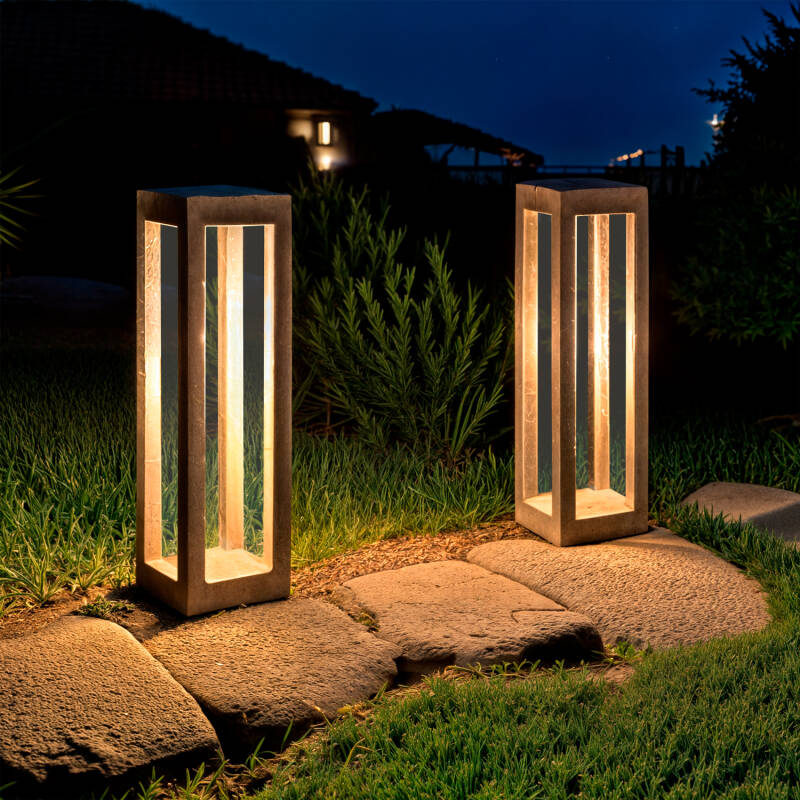 Image de Balise Extérieure LED Dimmable 6W Ciment Blynte 70cm