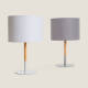 Image de Lampe à Poser Métal et Bois Silinda