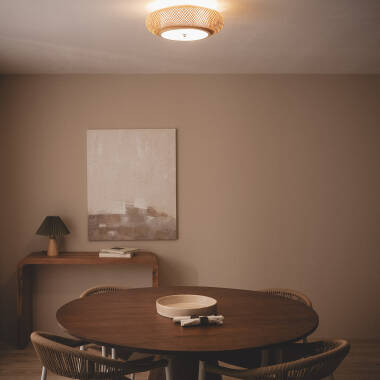 LEDKIA Deckenleuchte Bambus Sorolla – Natürliches Design, Für E27 Birnen, 40 Cm Durchmesser, Für Wohnzimmer & Schlafzimmer