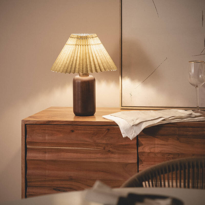 Bild von Tischlampe Holz Silene