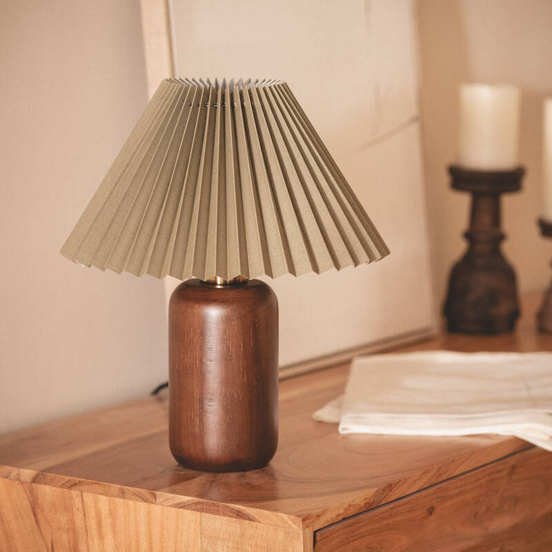 Bild von Tischlampe Holz Silene