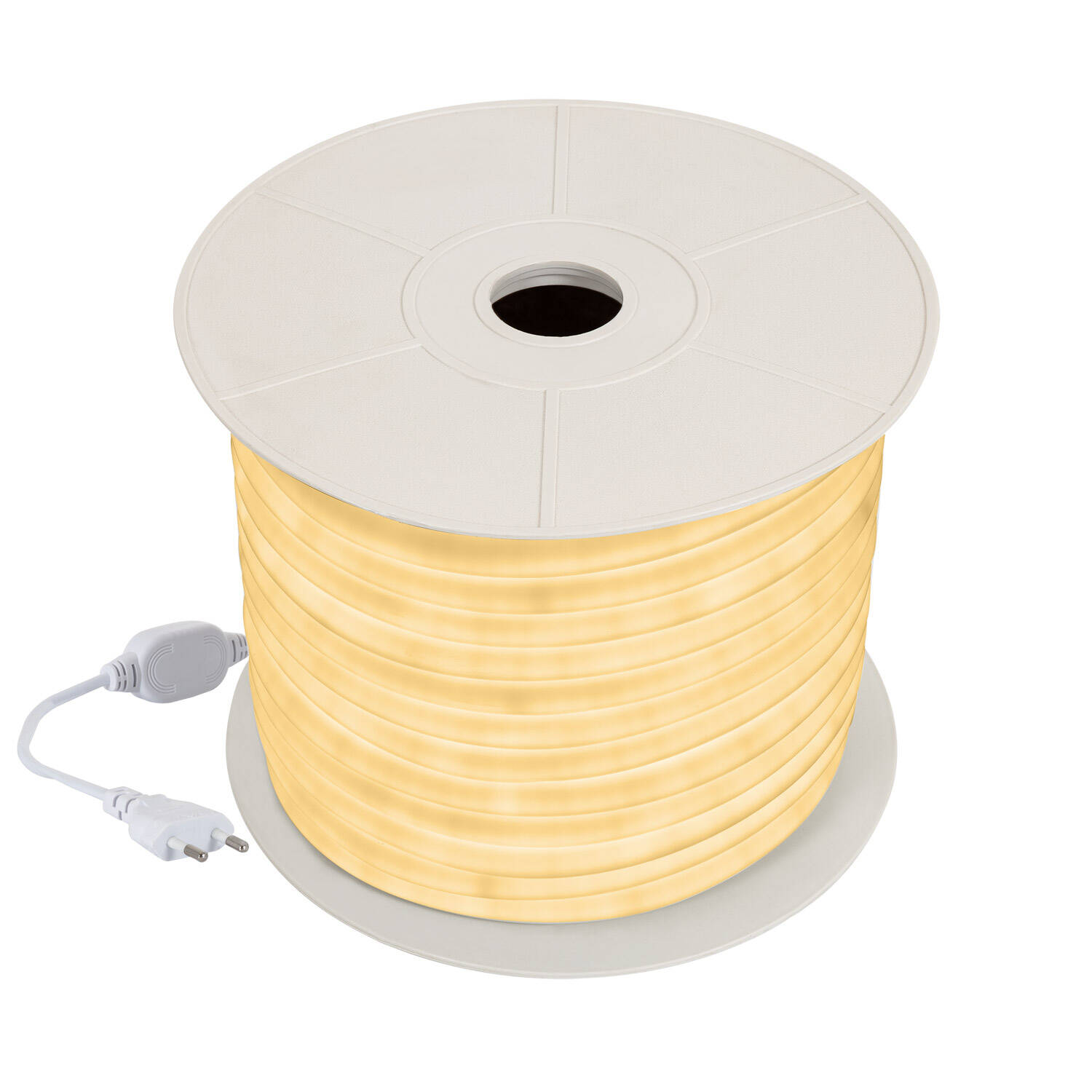 Taśma Led Neon Ściemnialna 220V ROLKA 50m Ciepły Biały Okrągły 360 9W/m Cięcie 100cm IP67 - parametry