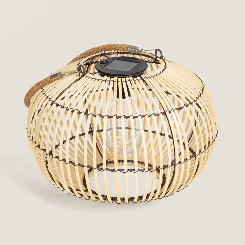 Bild von LED-Tischlampe Aussen Solar aus Rattan Sipur