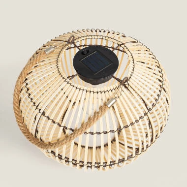 Bild von LED-Tischlampe Aussen Solar aus Rattan Sipur