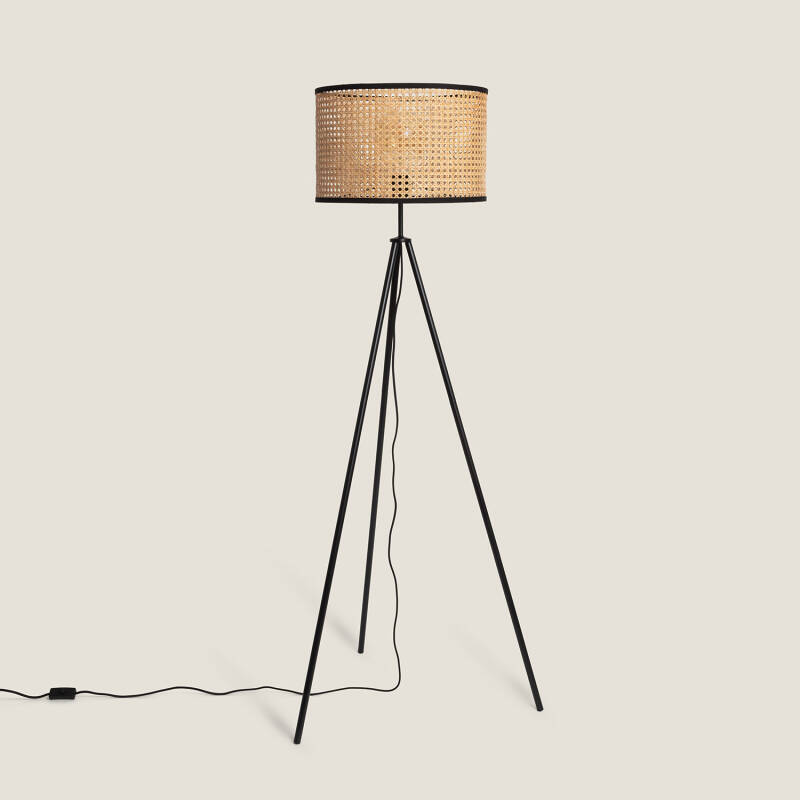 Bild von Stehlampe Rattan Huela