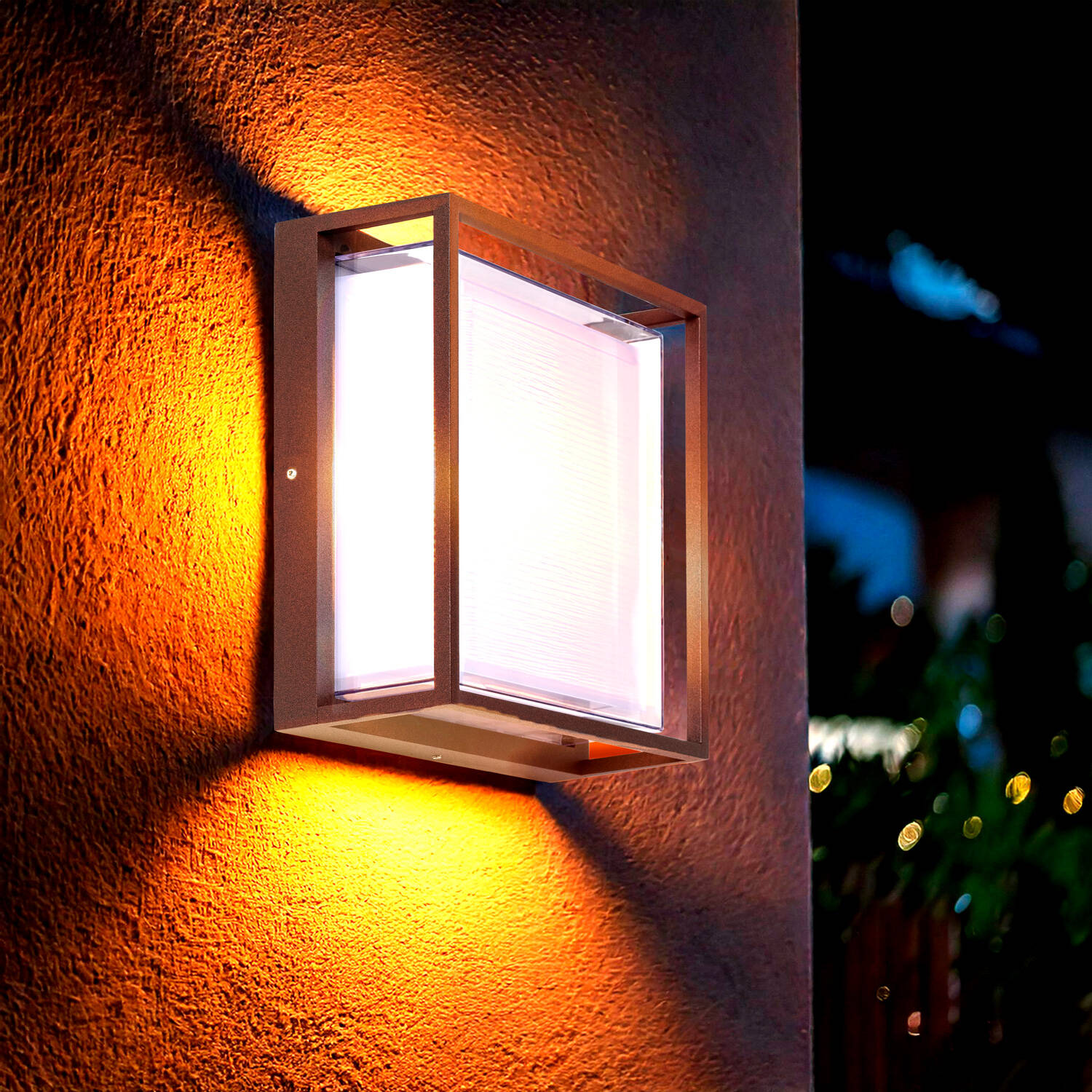 Kinkiet Ścienny LED Zewnętrzny 20W z Aluminium Regulacja CCT Podwójny Dyfuzor Arelien - widok 2