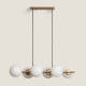 Image de Suspension Métal et Verre Moonlight Brass 6 Spots