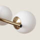 Image de Suspension Métal et Verre Moonlight Brass 6 Spots