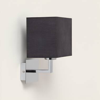 Applique Murale avec Abat-jour en Tissu Fulham Chrome Poli