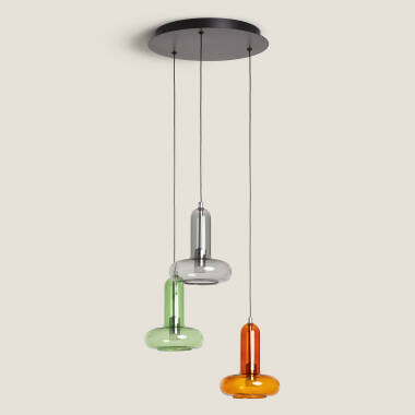 Immagine di Lampada a Sospensione LED 15W Alluminio Fontas 3 Faretti