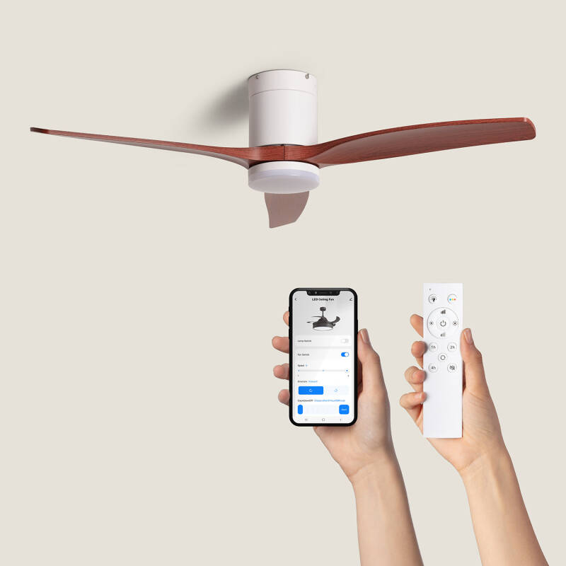 Immagine di Ventilatore da Soffitto Silenzioso Angistri Bianco 132cm Motore DC