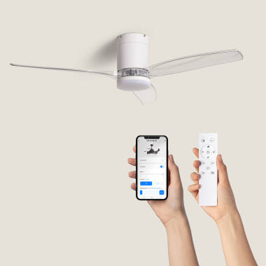 Ventilatore da Soffitto Silenzioso Angistri Bianco 132cm Motore DC