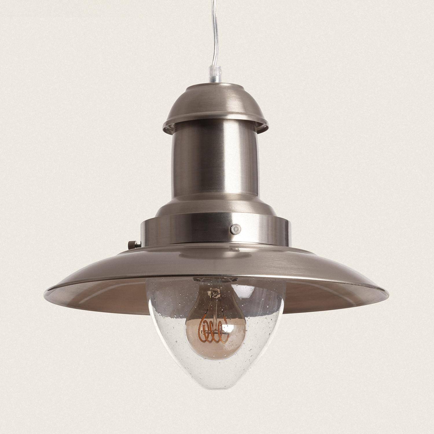 Lampa Wisząca z Niklu Satynowego Fisherman - widok 3