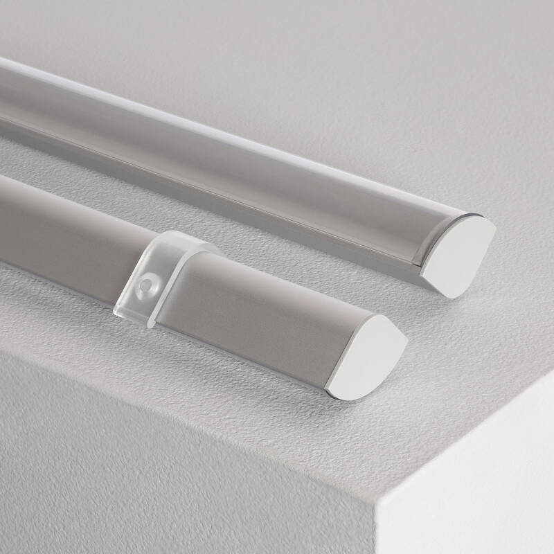 Image de Profilé Aluminium pour Angle avec Capot Continu pour Ruban LED jusqu'à 20mm