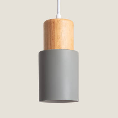 Image of Kidonge Aluminium & Wood Pendant Lamp