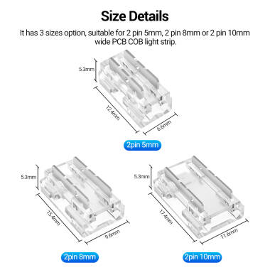 Image de Connecteur Hippo 9 en 1 pour rubans LED 12/24V DC SMD et COB IP20 Largeur 5mm/8mm/10mm