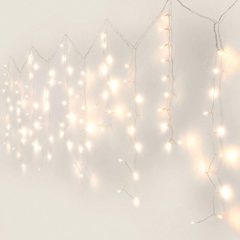3m LED Světelný Závěs Short Průhledný