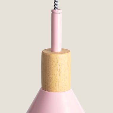 Immagine di Lampada a Sospensione per Bambini Metallo e Legno Demarga Camarena
