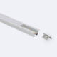 Image de Profilé Aluminium Encastré avec Clips et Capot Continu pour Ruban LED jusqu'à 12 mm