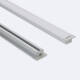 Image de Profilé Aluminium Encastré avec Clips et Capot Continu pour Ruban LED jusqu'à 12 mm