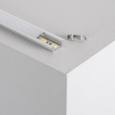 Profilo in Alluminio da Incasso con Copertura Continua per strisce LED fino a 12 mm