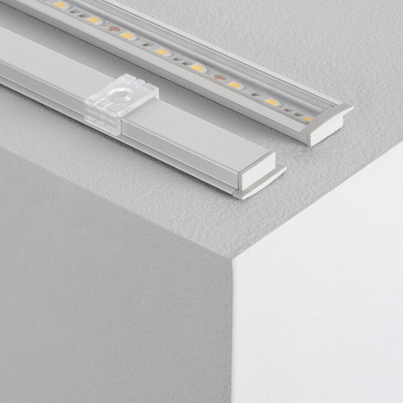 Image of Recessed Aluminium Profile with Continuous Cover for LED Strip up to 12mm