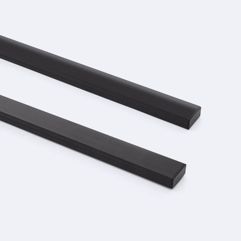 Afbeelding van Aluminium Profiel Opbouw met doorlopende afdekking voor dubbele LED-strip tot 20 mm