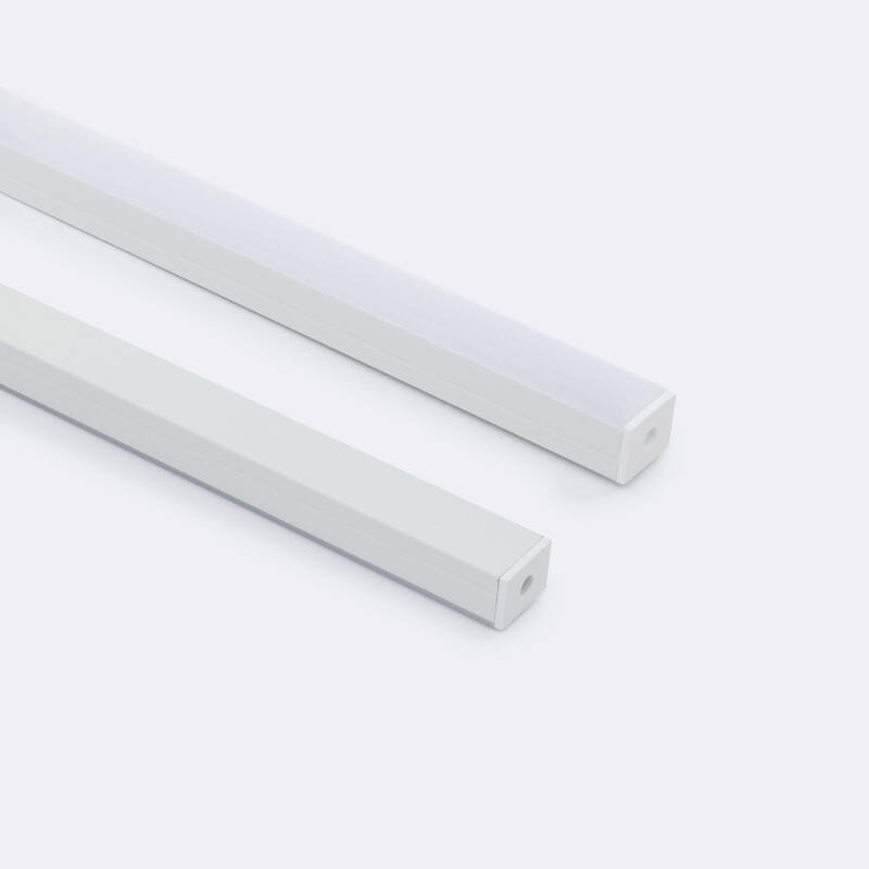 Afbeelding van Aluminium Profiel Opbouw met doorlopende afdekking voor LED Strip tot 15 mm