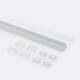 Afbeelding van Aluminium Profiel Opbouw met doorlopende afdekking voor LED Strip tot 15 mm