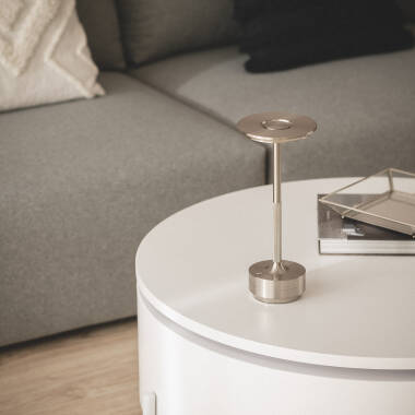 Afbeelding van LED-Tafellamp Draagbaar Metaal  met oplaadbare USB-Batterij Astrid