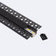 Afbeelding van Aluminium profiel met doorlopende deksel voor pleisterwerk/pladur voor LED-strip tot 15 mm