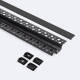 Afbeelding van Aluminium profiel met doorlopende deksel voor pleisterwerk/pladur voor LED-strip tot 15 mm