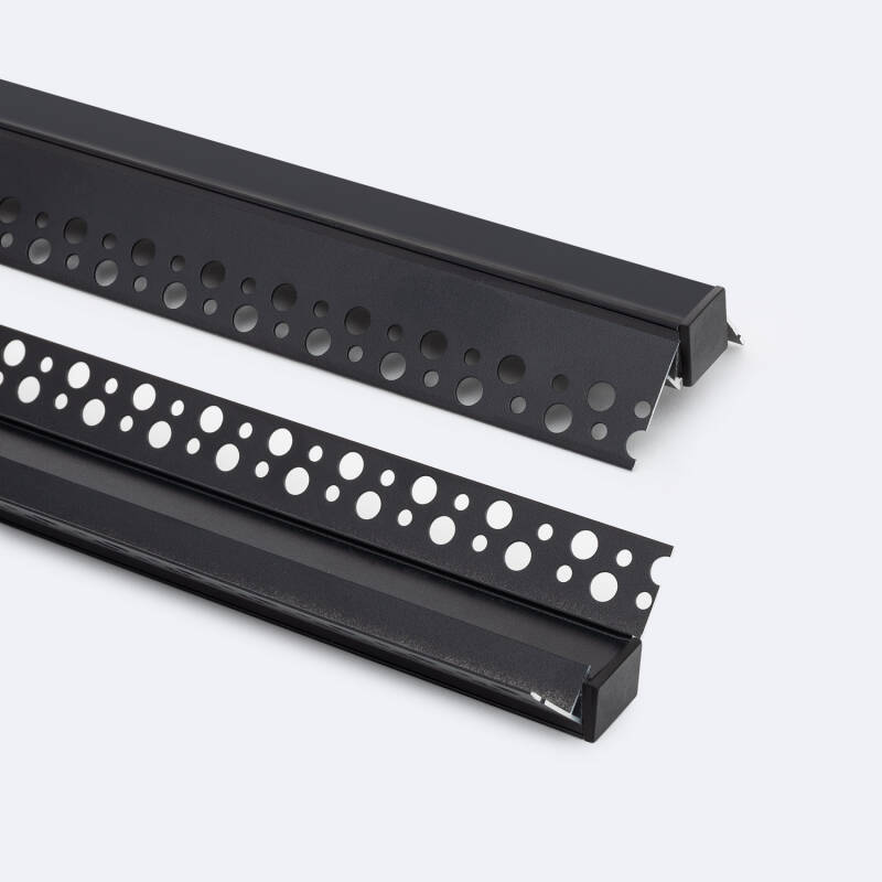 Image of Aluminium Profile with Continuous Cover Plasterboard for LED Strips up to 8mm 