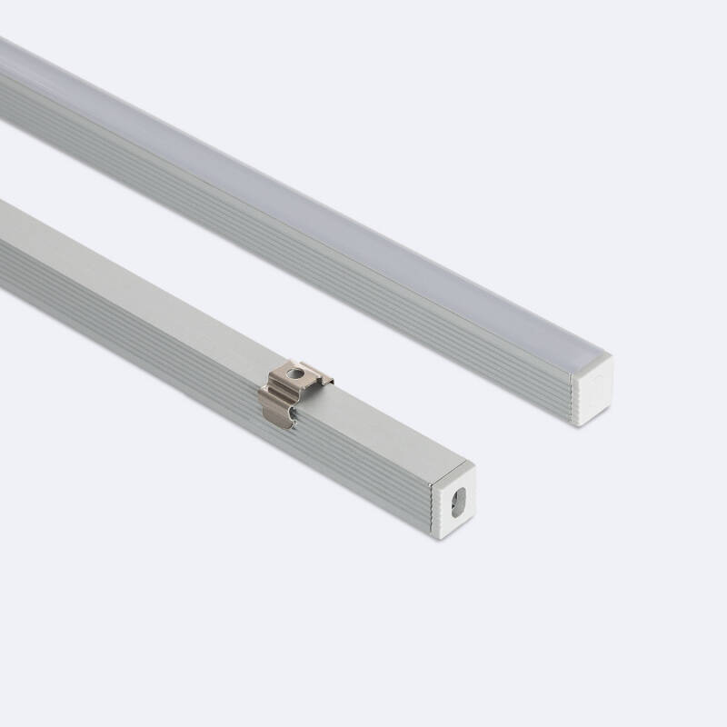 Bild von Aluminiumprofil Oberfläche mit durchgehender Abdeckung für LED Streifen bis 6 mm