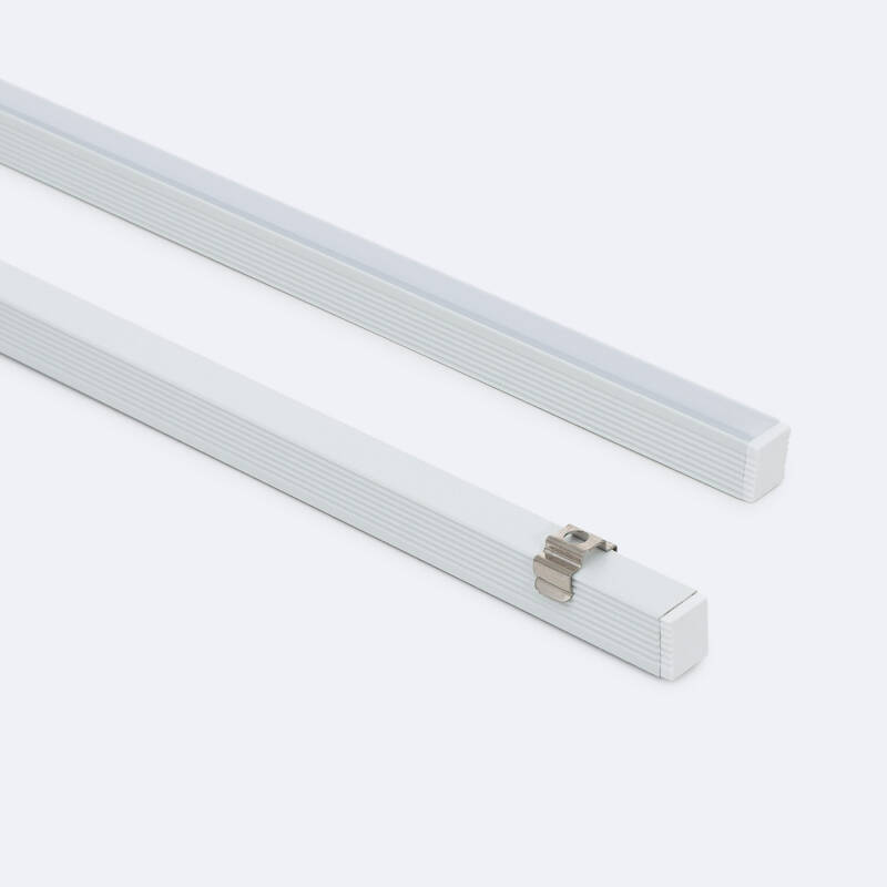 Bild von Aluminiumprofil Aufbau Mini für LED Streifen bis 6 mm mit durchgehender Abdeckung
