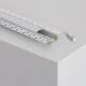 Produkt von Aluminiumprofil mit durchgehender Abdeckung in Gips/Pladur für doppelte LED Streifen bis 20 mm