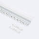 Bild von Aluminiumprofil Gipseinbau für LED Streifen bis 20mm mit durchgehender Abdeckung