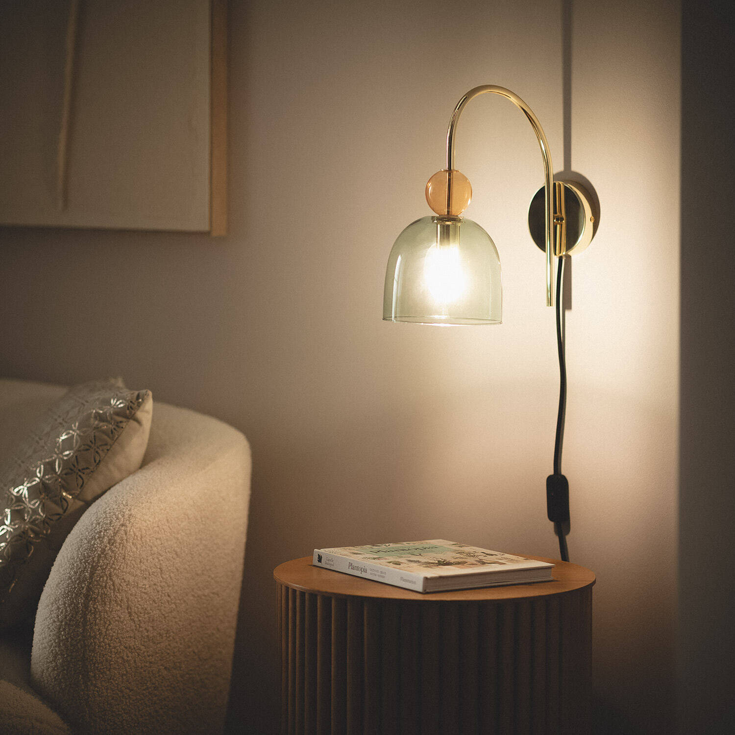 Lampa Ścienna z Metalu i Szkła Baudelaire - widok prezentacyjny