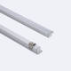Bild von Aluminiumprofil Einbau Schmal für LED Streifen bis 6 mm mit durchgehender Abdeckung