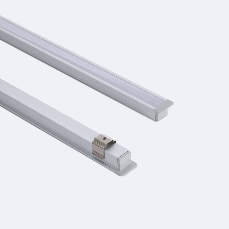 Bild von Aluminiumprofil Einbau Schmal für LED Streifen bis 6 mm mit durchgehender Abdeckung